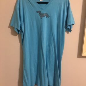 ⚡️VINTAGE⚡️ oversize rhinestone dress w wiener dog